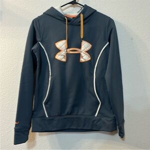 Under Armour Navy Hoodie with Orange Accents